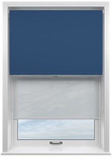 Rimini (Blackout), Blue & Optima Tide - Double Roller Blind